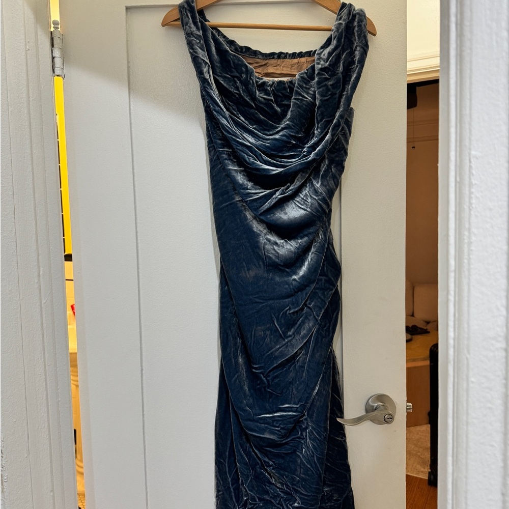 Vivienne Westwood Velvet Blue Ginnie Midi dress